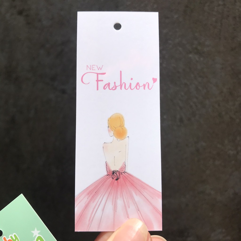 NHÃN MÁC TAG QUẦN ÁO giúp nâng cao thương hiệu quần áo - Giấy bìa cứng cán màng sang trọng 100 cái mẫu 18