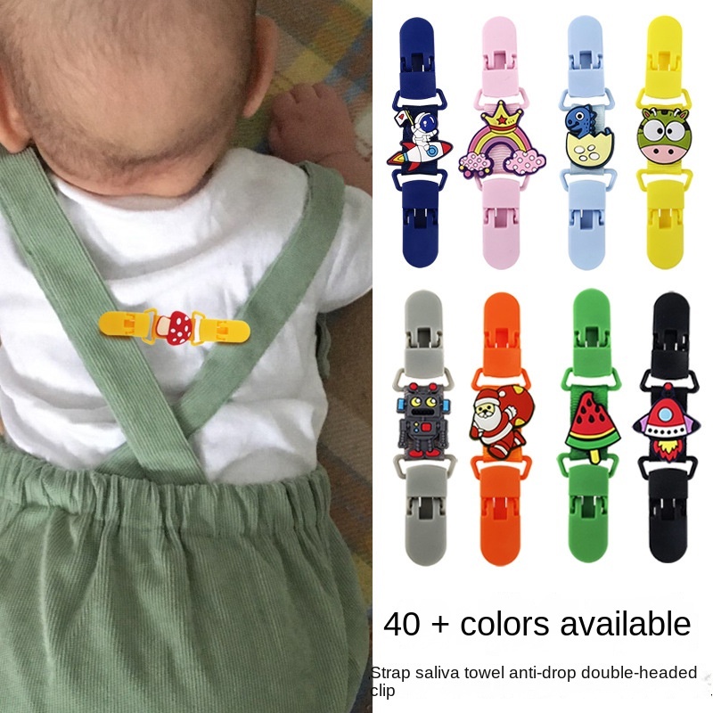 Kẹp Dây Đeo Bằng Silicon Chống Rơi Họa Tiết Hoạt Hình Dễ Thương Cho Bé