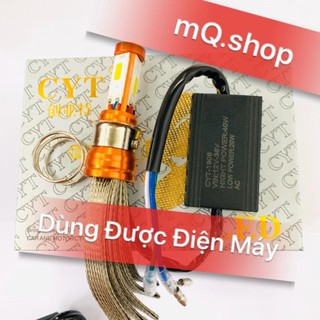 [Nhập AU12K giảm 12K đơn từ 99K]ĐÈN PHA LED CYT 3 TIM VÀNG TRẮNG AC-DC (BH 6TH ĐỔI MỚI)