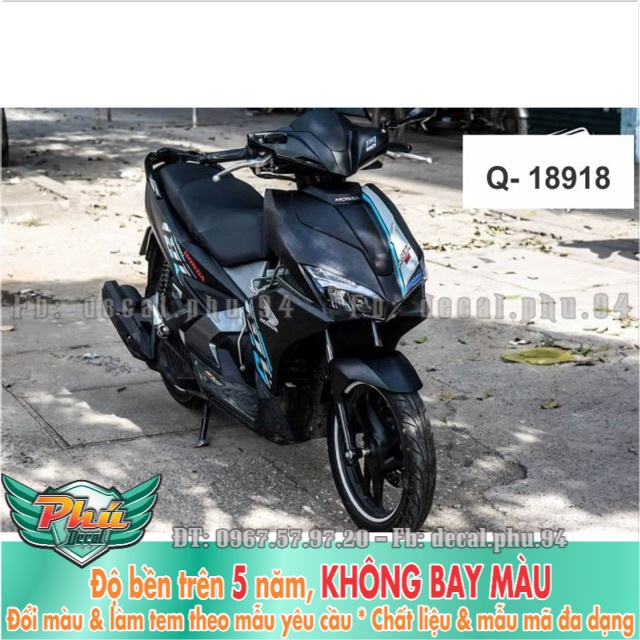Tem rời Air blade đen nhám 2016-2018 -1