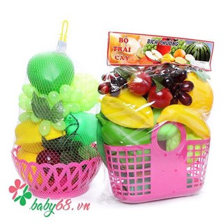 Đồ chơi giỏ trái cây, các loại quả bằng nhựa