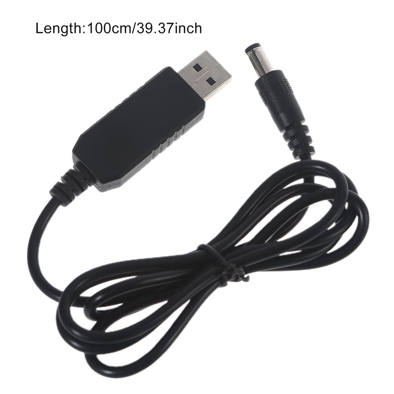 Cáp Nguồn QC3 0 USB Sang 9V 5 5x2 5mm Dài 39 Cho Loa / Đèn Bàn