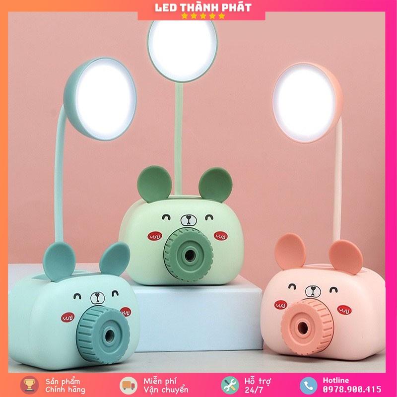 ĐÈN HỌC LED SẠC PIN ĐỂ BÀN CHỐNG CẬN NGỘ NGĨNH DỄ THƯƠNG KÈM HỘP BÚT GỌT BÚT CHÌ