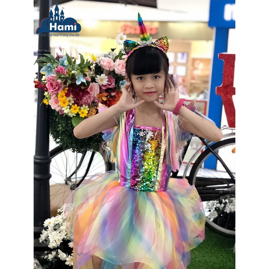 HM0201 - SET TRANG PHỤC HÓA TRANG PONY KIM SA G069 KÈM CÁNH VÀ CÀI TÓC CHO BÉ GÁI