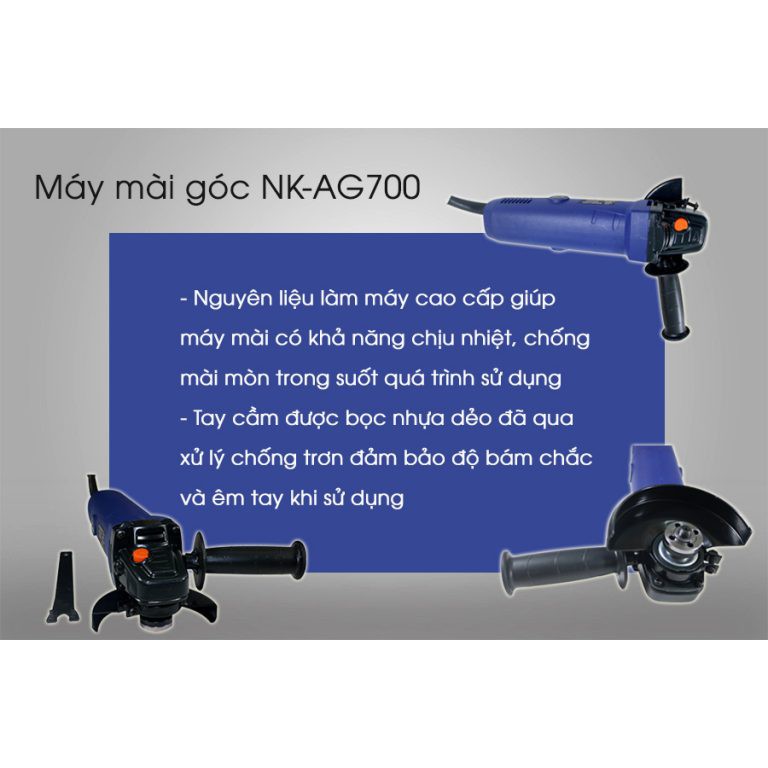 Máy Mài Góc Nikawa NK-AG700, Công suất 700W, Tốc độ quay 11500r/min