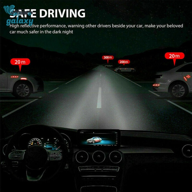 Galaxy Bộ 8 Miếng Dán Phản Quang Cảnh Báo An Toàn Chống Trầy Cho Tay Nắm Cửa Xe Hơi