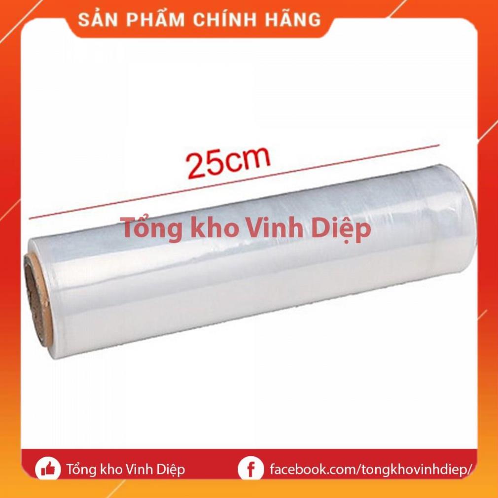 Màng chít màng PE siêu mỏng siêu dai quấn hàng, quấn giảm béo lõi mỏng khổ 25cm