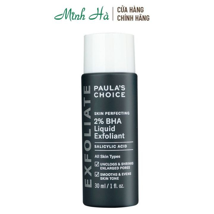 Tẩy tế bào chết hóa học Paula's Choice Skin Perfecting 2% BHA Liquid Exfoliant 30ml - 2016 - mỹ phẩm MINH HÀ cosmetics