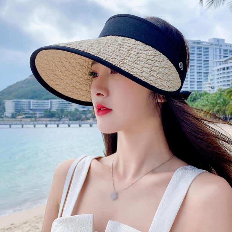 Nón Rộng Vành Hở Chóp Màu Sắc Đơn Giản Cho Nữ