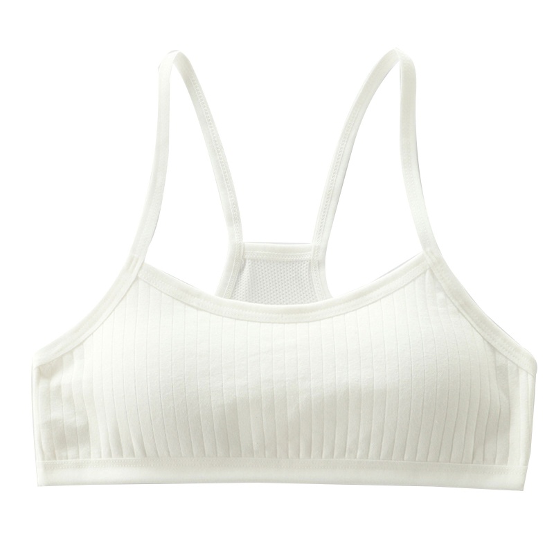 Haha Áo Lót Lưới Cotton Có Đệm Ngực Màu Trơn Dây Đeo Sau Lưng Tập Luyện Cho Nữ Tuổi Teen Underwe
