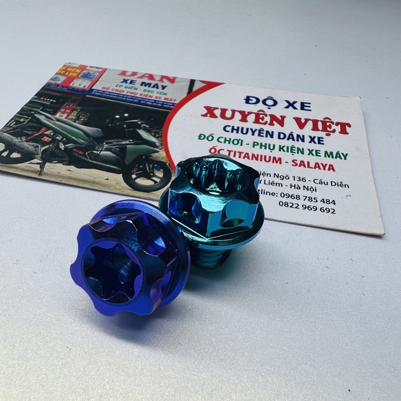 Ốc titanium gr5 Chân Kính/ Chân Gương Mọi Thương Hiệu Xe Máy(đầu probolt giá 1 ốc)