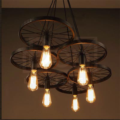 ĐÈN THẢ TRANG TRÍ VĂN PHÒNG,PHÒNG KHÁCH,PHÒNG NGỦ,BÀN ĂN,SHOP QUẦN ÁO HÌNH BÁNH XE KÈM BÓNG YJP-16