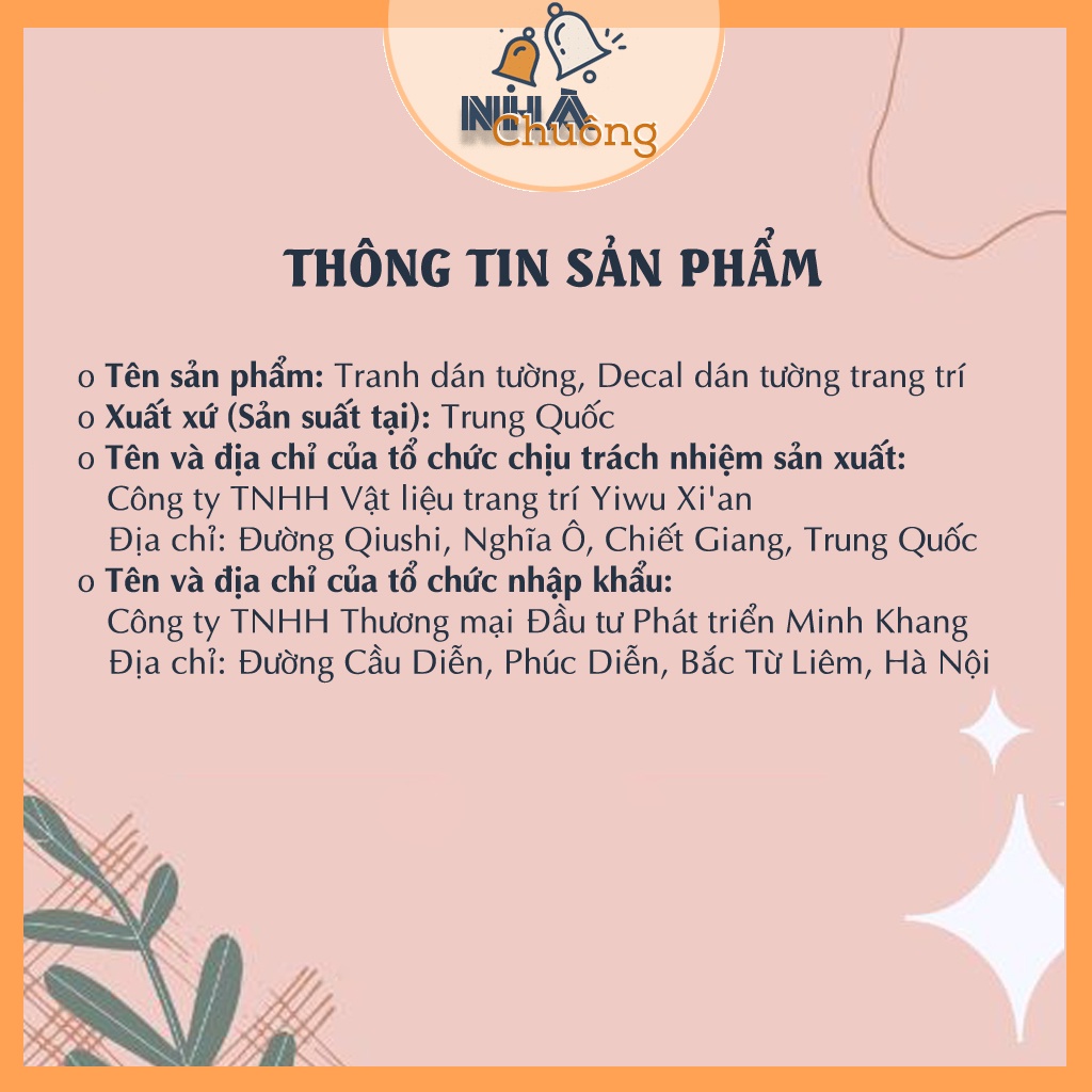 Decal dán tường tranh phong cảnh Bắc Âu trang trí phòng ngủ, phòng khách C44