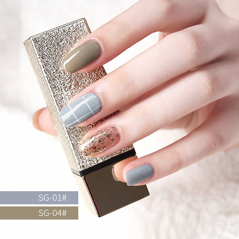 Sơn gel AS  móng tay dùng máy hơ tone màu nâu xanh hồng trẻ trung VUA SƠN AS mã SG 15ml