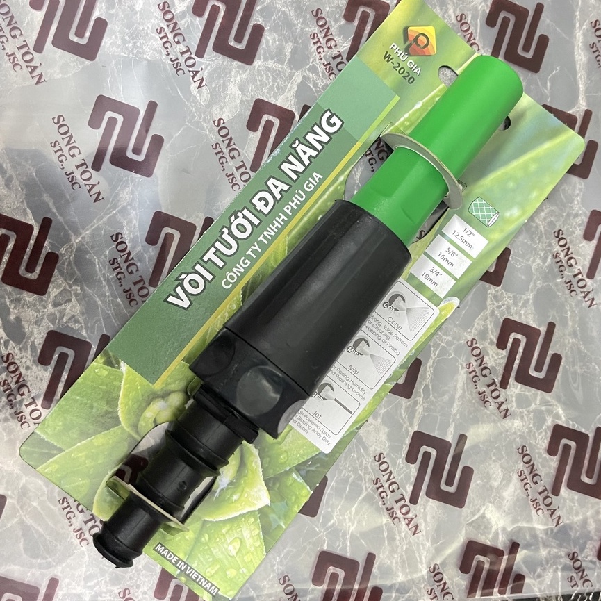Béc Điều Chỉnh Xịt Tăng Áp Vòi Phun Nước Kết Nối Đuôi Ống Mềm 16 & 18mm Rửa xe - Phun Tưới Làm mát Nhựa