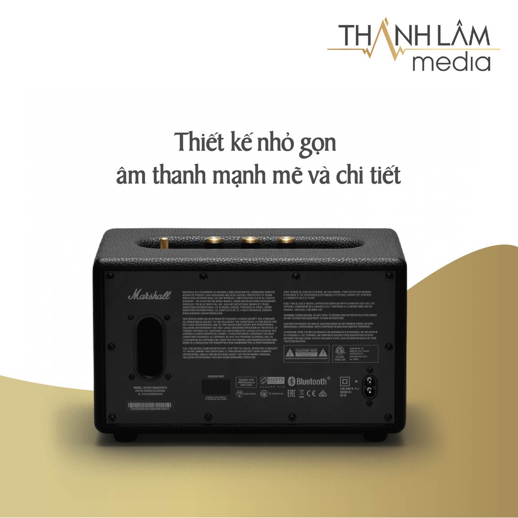 Loa bluetooth Marshall Acton 2 NEW chính hãng - loa để bàn nhỏ gọn công suất 60W - bảo hành 12 tháng