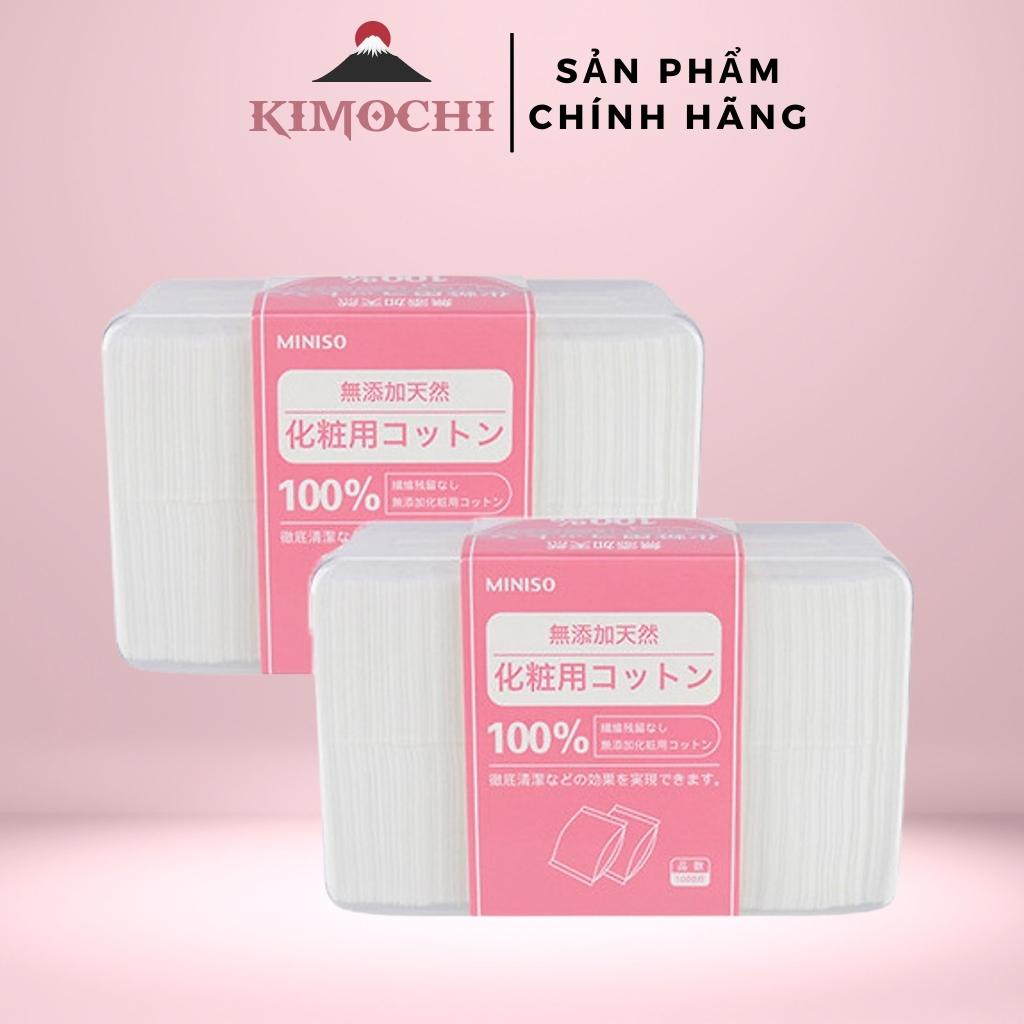 BÔNG TẨY TRANG MINISO HỘP 1000 MIẾNG NHẬT BẢN - CHUYÊN DÙNG ĐẮP NƯỚC HOA HỒNG