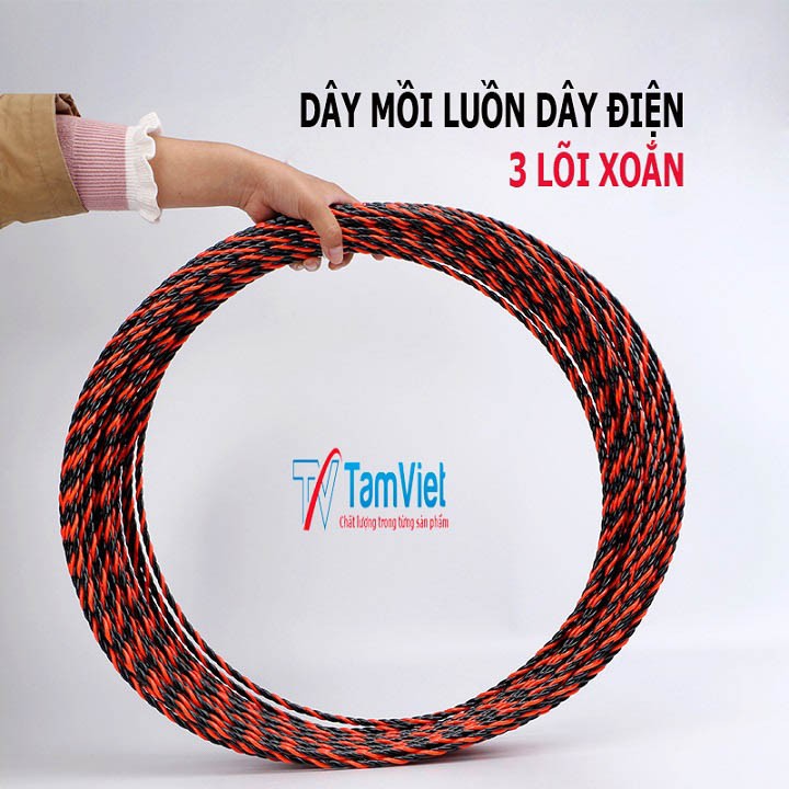 Dây mồi luồn dây điện 3 lõi xoắn -Dây mồi có độ bền cao, có khả năng uốn dẻo rất tốt