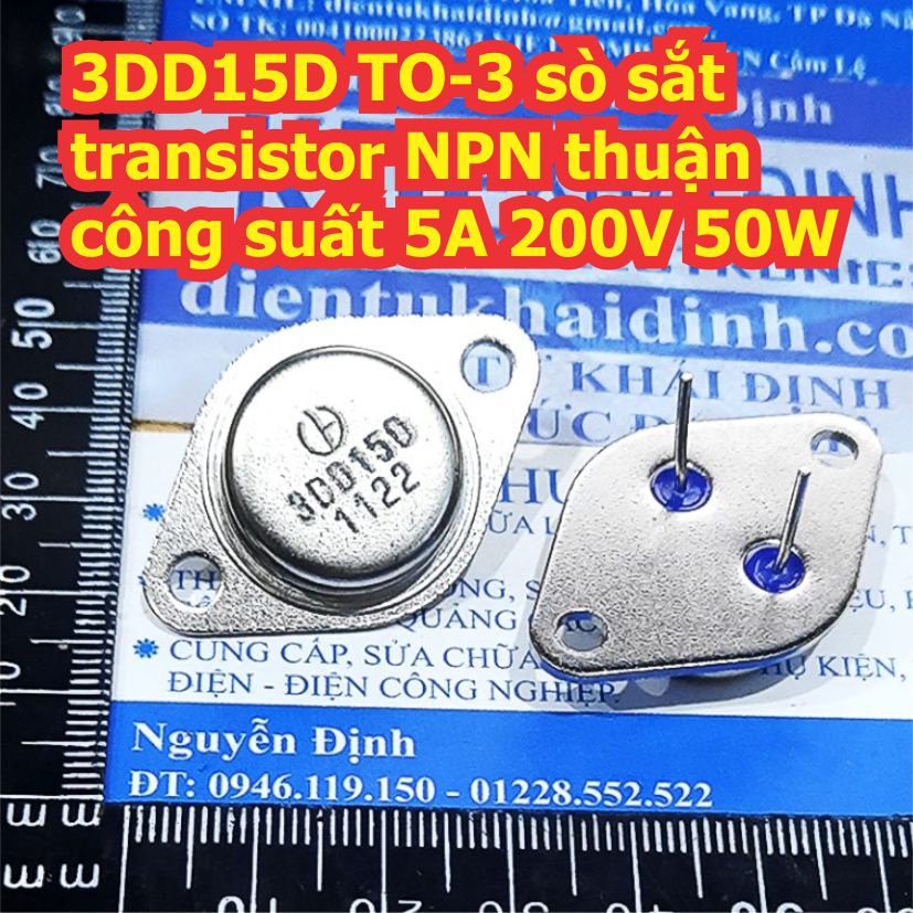 2 con 3DD15D TO-3 sò sắt transistor NPN thuận công suất 5A 200V 50W kde8383