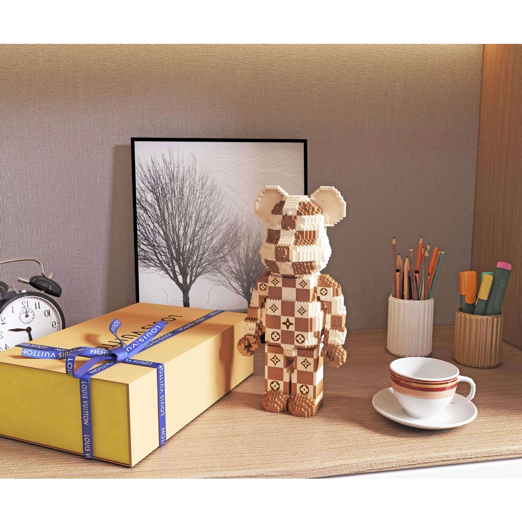 Bộ đồ chơi lắp ghép Non-lego Bearbrick - Mô hình 3D YKO Nanoblock