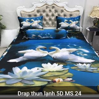 BỘ DRAP THUN LẠNH Ý 5D THÁI LAN CAO CẤP