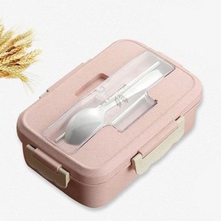 Hộp cơm văn phòng 3 ngăn kèm đũa thìa inox - CaoPhuongHN