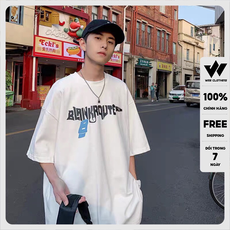 Áo thun tay lỡ unisex form rộng WIIS 175 phông rộng nam nữ phong cách oversize ulzzang