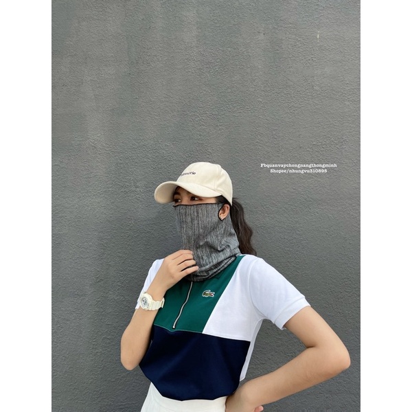 Khăn chống nắng loại ngắn NVSHOP chất liệu thoáng mát phù hợp với cả nam và nữ tiện lợi khi dùng an toàn cho da