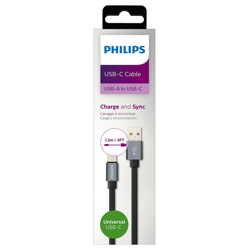 CÁP USB (2.0) -&gt; TYPE-C 1.2M PHILIPS DLC 2528 CÓ TEM CHỐNG HÀNG GIẢ