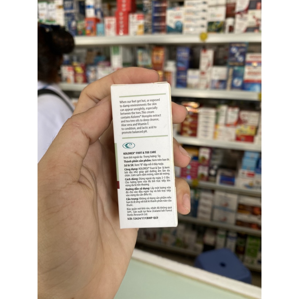 - Kem Thoa Nấm Candida Móng Tay, Chân Kolorex Foot & Toe Care Cream 5Gram