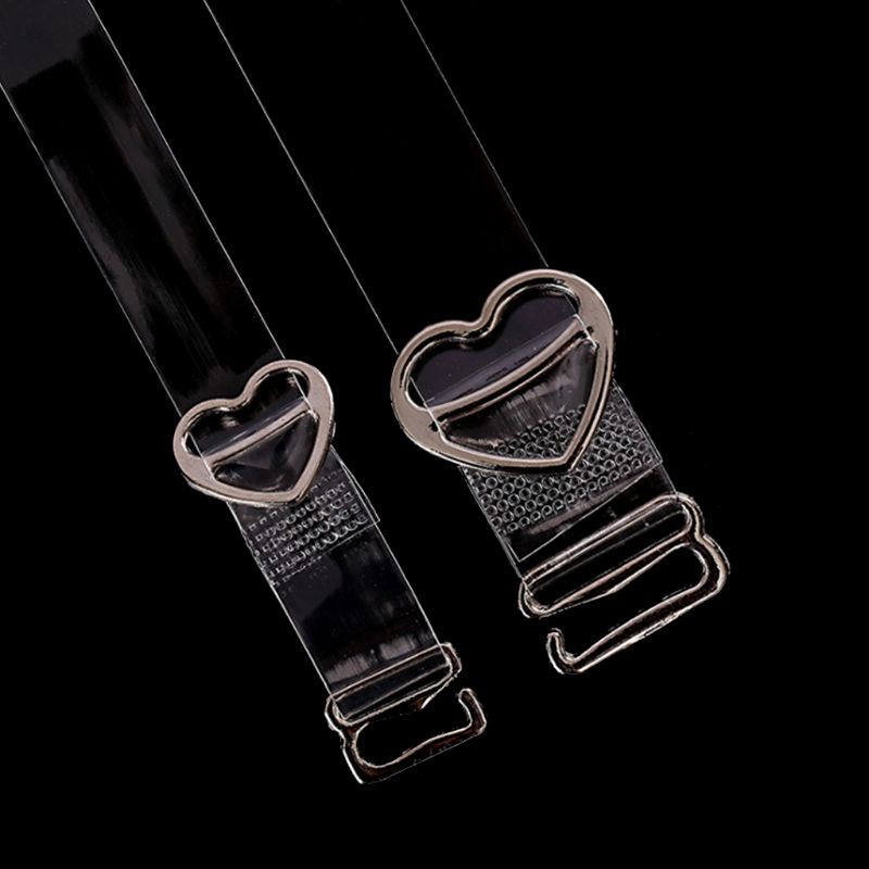Dây áo ngực trong suốt có khóa hình trái tim 1cm có thể điều chỉnh<br />