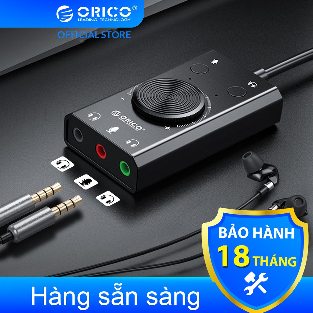 Card Âm Thanh ORICO USB SC2 SKT3 SKT2 Kết Nối Giắc Cắm 3.5mm