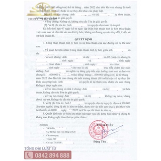 BỘ HỒ SƠ LY HÔN THUẬN TÌNH MỚI NHẤT