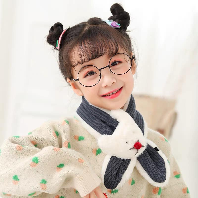 Khăn quàng cổ chéo cho bé hình mèo phong cách Hàn Quốc (rút được)