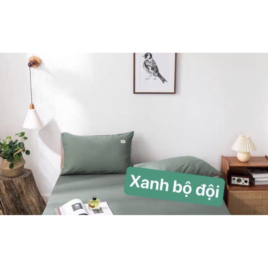 Vỏ Gối Nằm Cotton Tici Đủ màu, Chất Vải Đẹp , Mềm mịn ( 01 cái) KT 50x70cm và 45x65cm ( Ko khóa kéo)