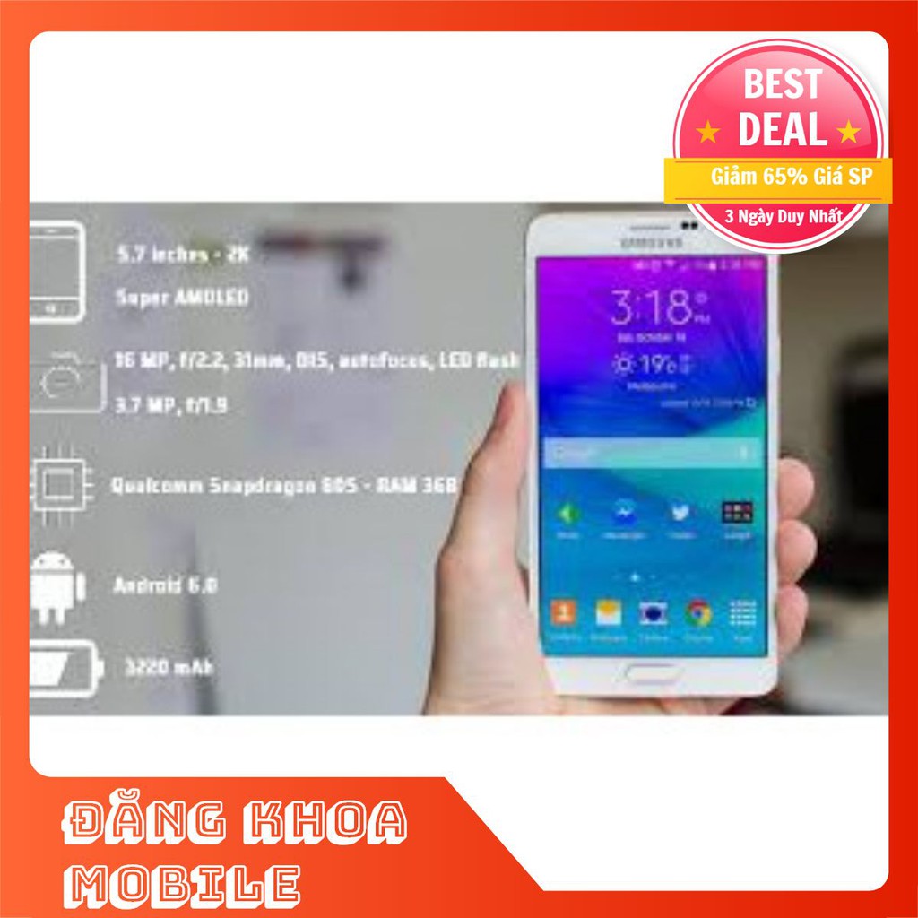 [DÙNG LÀ THÍCH][XẢ KHO] điện thoại samsung galaxy note 4 dual sim chính hãng nguyên zin [TAS09]