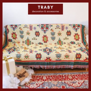 Thảm phủ sofa nhập họa tiết noel dùng cả 2 mặt
