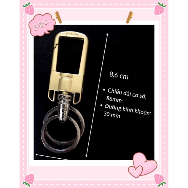 Móc Chìa Khoá Ô Tô Xe Máy BAZO Móc Khoá Chính Hãng Làm Từ Thép Chuyên Dụng Mạ Crome Sáng Bóng Phong Cách Cổ Điển