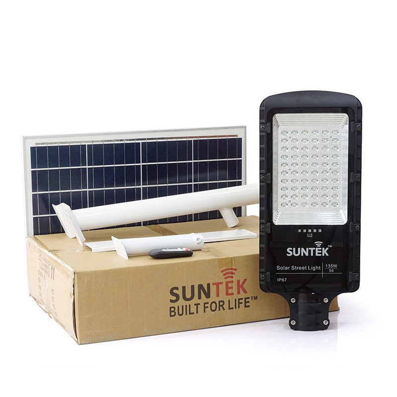 Đèn Đường Năng Lượng Mặt Trời SUNTEK LED Solar Street Light S6 135W - Hàng Chính Hãng - Bảo hành 3 năm 1 đổi 1