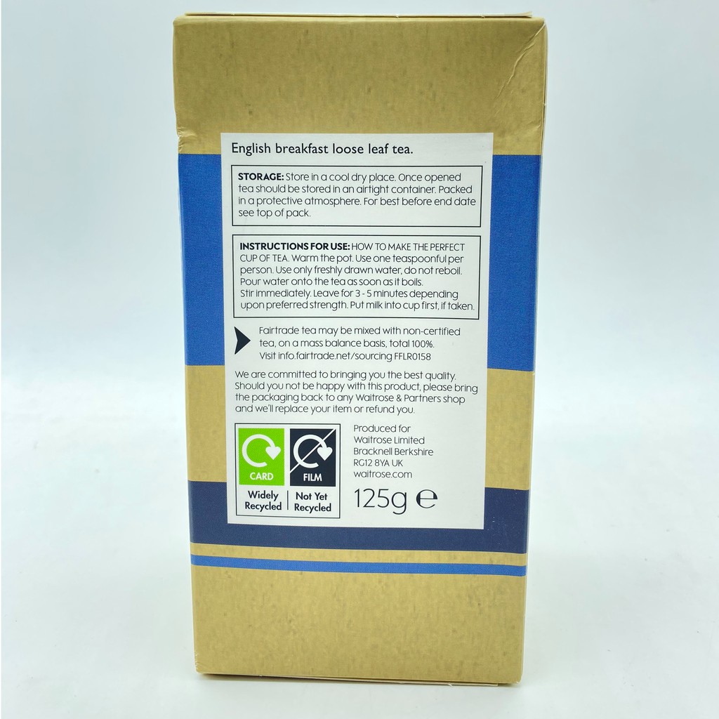 [Bill-UK]TRÀ BÁ TƯỚC BUỔI SÁNG WAITROSE 125g date 7/22