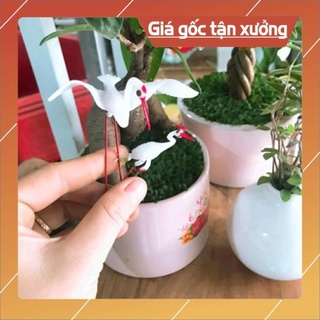 Cò trắng trang trí tiểu cảnh, hòn non bộ