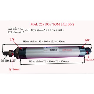 Xi lanh tròn MAL 25
