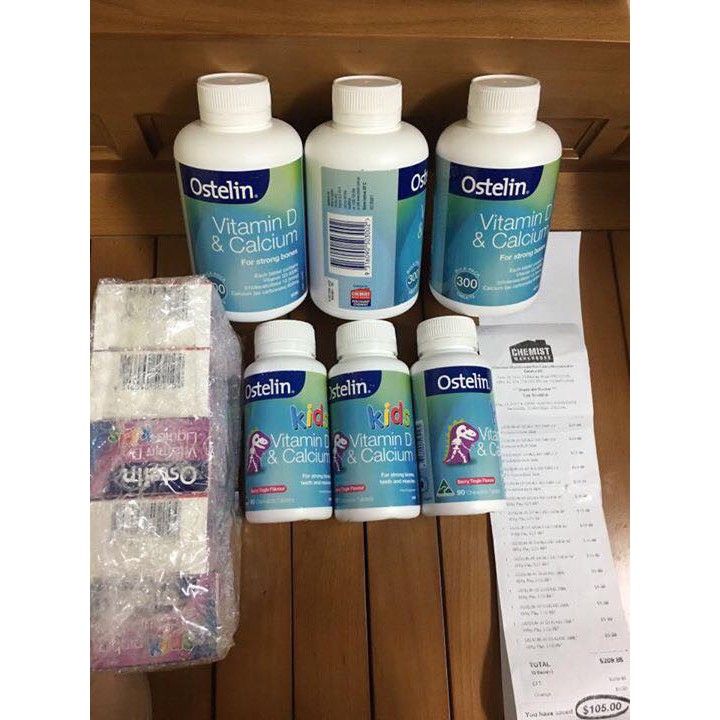 Canxi Cho Bà Bầu Ostelin Vitamin D Calcium 300 Viên