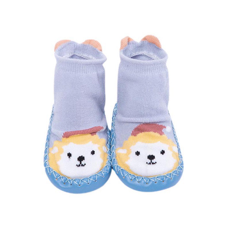 Cặp tất giày giữ ấm chân cho bé tập đi kiểu dáng hoạt hình đáng yêu