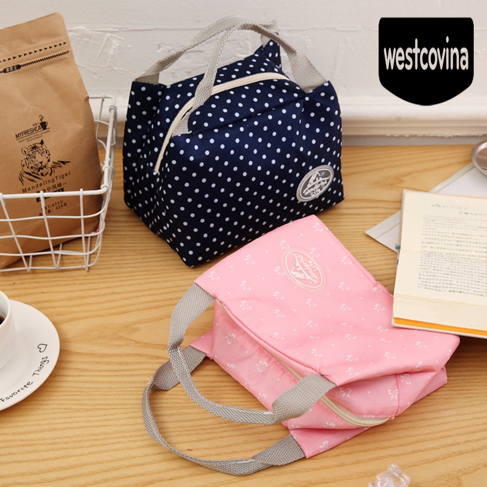 [Hot]☀ Túi Đựng Hộp Cơm Trưa Giữ Nhiệt Họa Tiết Sọc Có Thể Tái Sử Dụng Cho Học Sinh