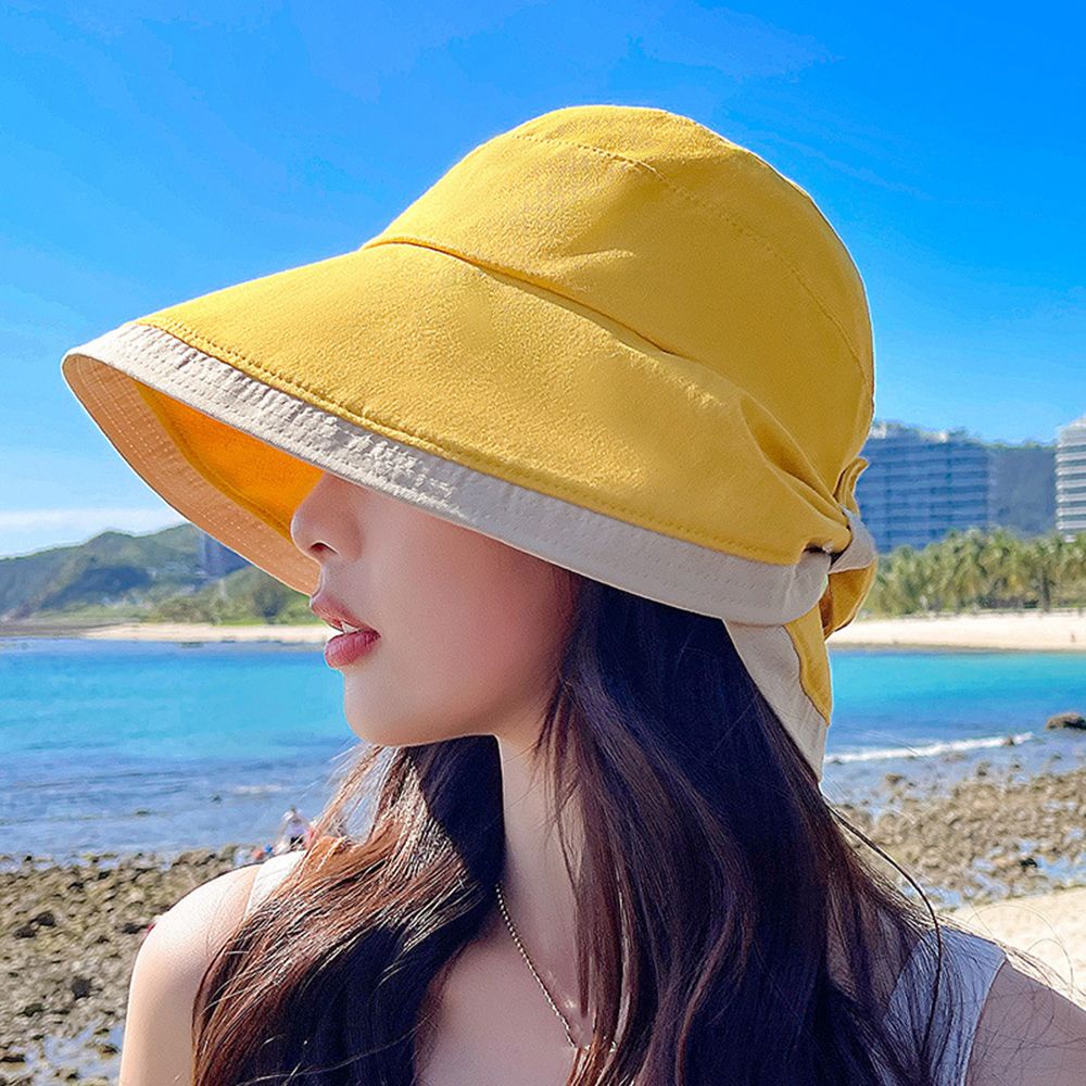 Mũ bucket màu trơn tùy chọn chống nắng thời trang mùa hè dành cho nữ