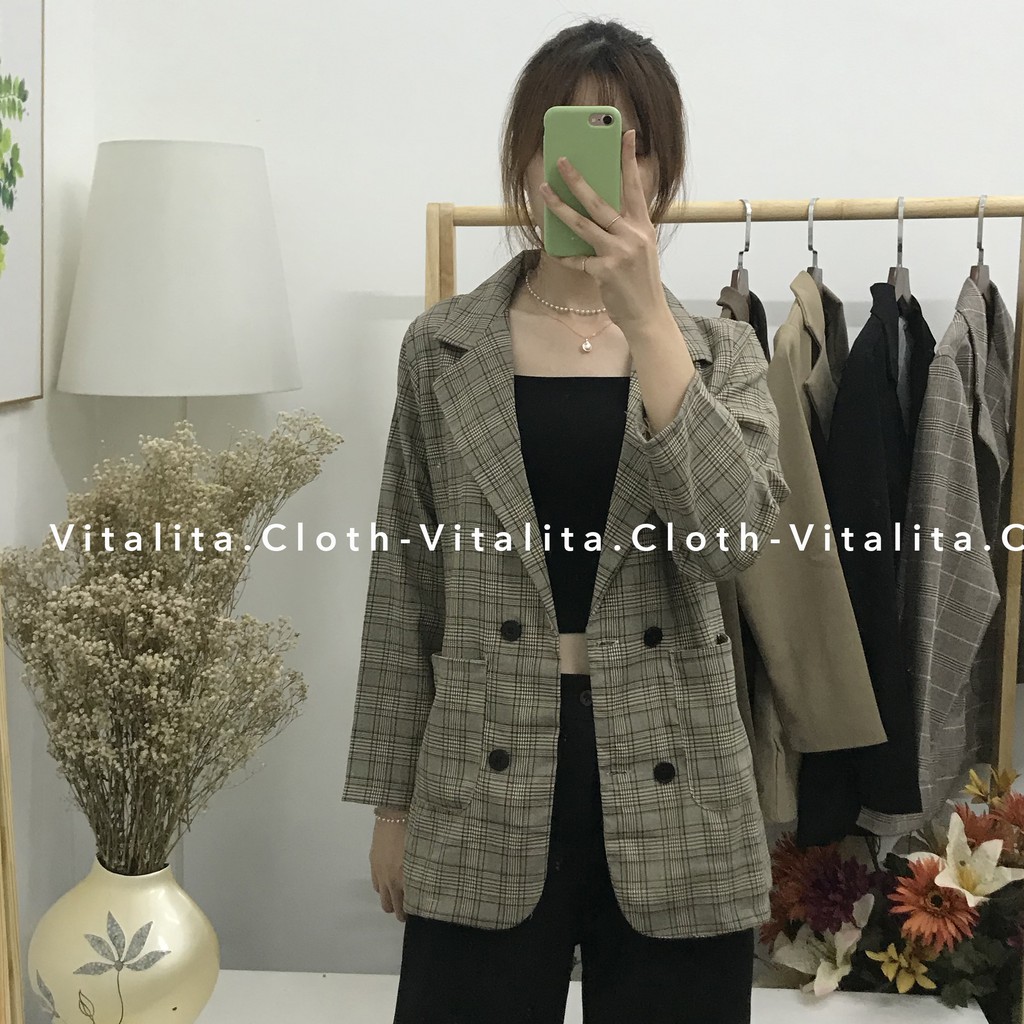 Áo vest nữ Blazer phong cách Hàn Quốc [Ảnh Video thật] - Kiểu áo Vest nữ khoác ngoài cực xinh | BigBuy360 - bigbuy360.vn