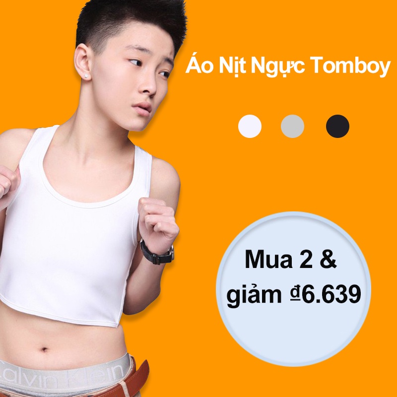 Áo Ngực Khóa Thoáng Khí Thoáng Khí Không Có Băng Quấn Tomboy Lesbian Tomboy