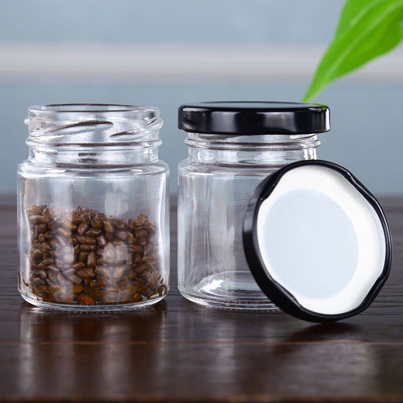 Hũ thuỷ tinh nắp thiếc 100ml làm sữa chua, bánh flan, chưng yến, đựng bột, mứt (màu nắp ngẫu nhiên)