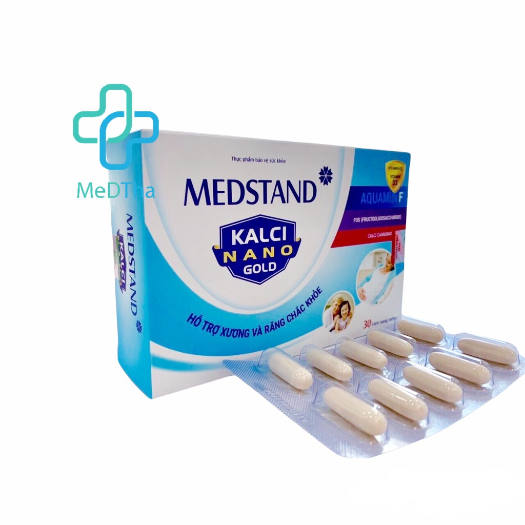 Viên Uống Bổ Sung Calci, Vitamin, Khoáng chất Kalci Nano Gold MEDSTAND (Hộp 30, 60 Viên) [Chính hãng]